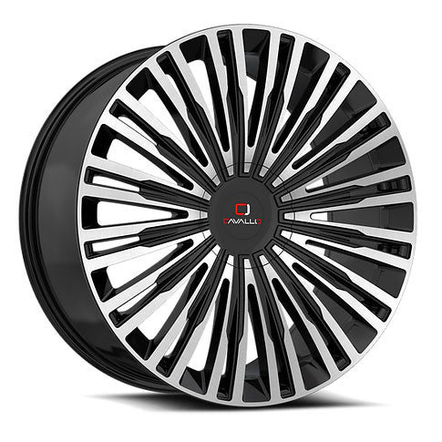 Cavallo CLV-48 20x8.5 5x114.3/5x120 35 ET 74.1 CB Gloss Black Machined