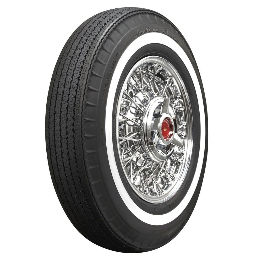 American Classic Narrow Whitewall Bias Look Radial 670R15 WW