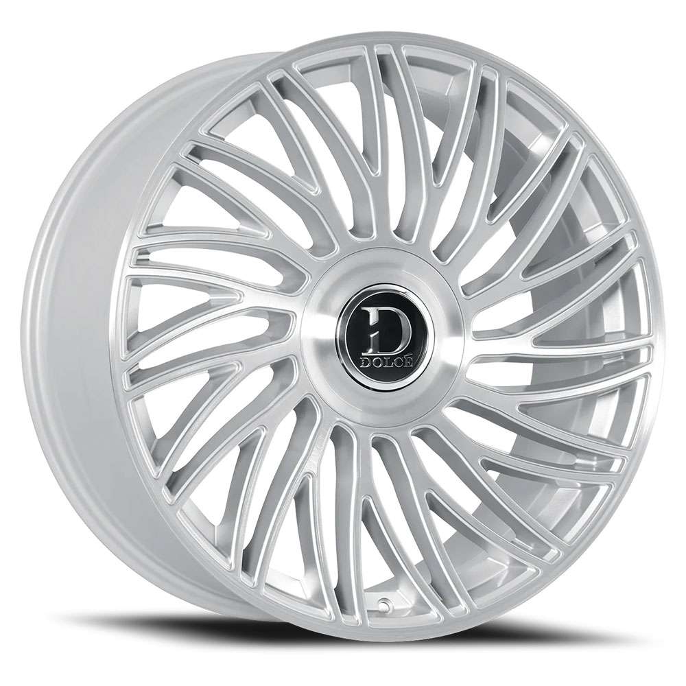 Dolce Sesto 22x9.5 6x135 / 6x139.7 35 ET 87.1 CB Gloss Silver/Brushed Face