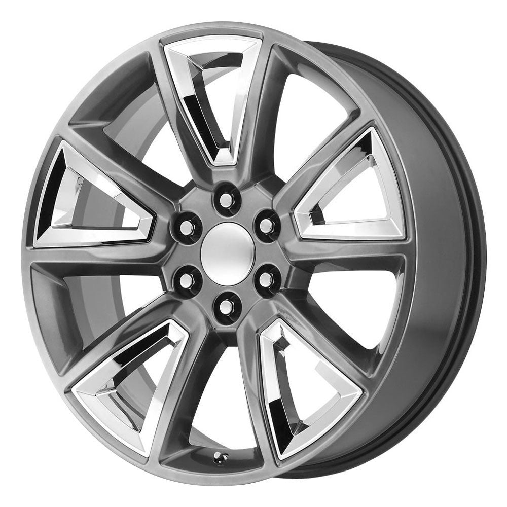 Performance Replicas PR168 22x9 6x139.7 24 ET 78.3 CB Hyper Silver w/Chrome Accents