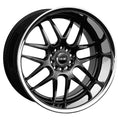 XXR 526 18x9 5x114.3/5x120 35 ET 73.1 CB Chromium Black / Stainless Steel Chrome Lip