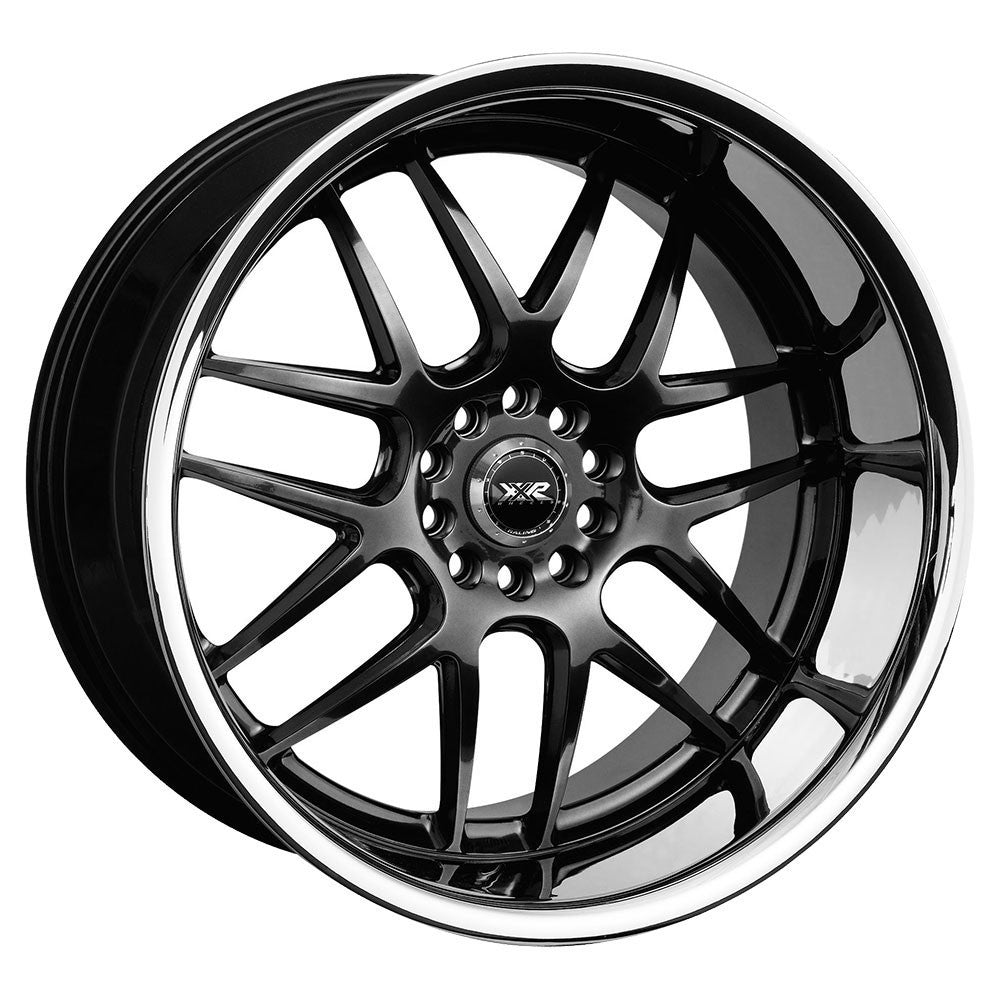 XXR 526 18x9 5x114.3/5x120 35 ET 73.1 CB Chromium Black / Stainless Steel Chrome Lip