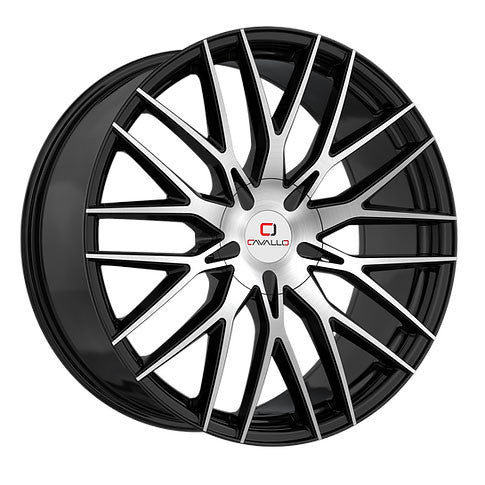 Cavallo CLV-45 22x9.5 6x135/6x139.7 25 ET 108 CB Gloss Black Machined
