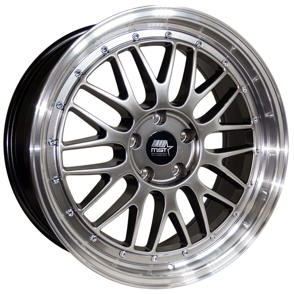 MST LeMan 19x8.5 5x114.3 35 ET 73.1 CB Hyper Black w/Machined Lip