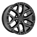 OE Replica Wheels CV98B 22x9 6x139.7 24 ET 78.1 CB Black Wheel with Milled Edge