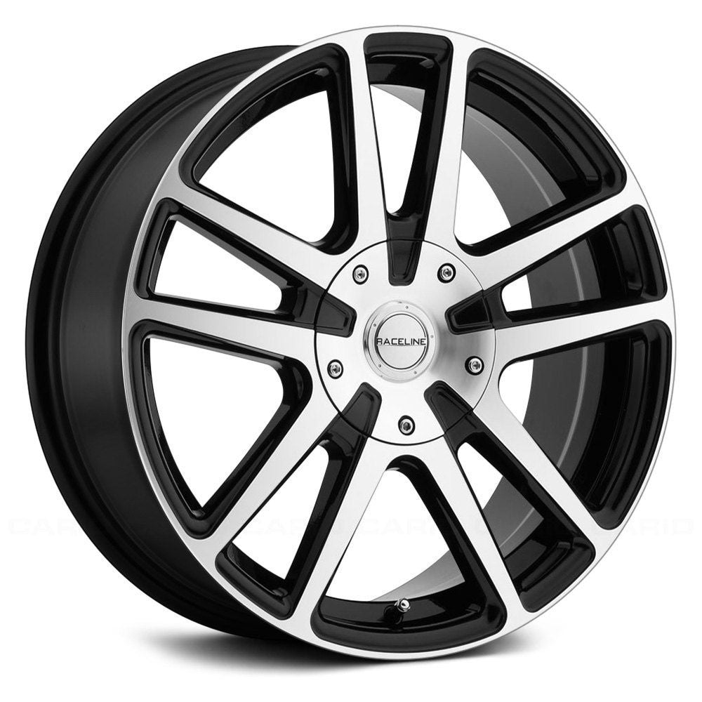 Raceline 145M Encore 15x7 5x100/5x114.3 40 ET 72.56 CB Black with Machined Face