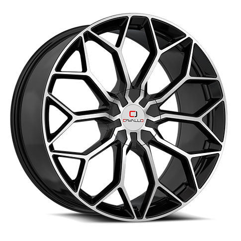 Cavallo CLV-44 22x9.5 6x135/6x139.7 25 ET 108 CB Gloss Black Machined