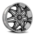 Diablo Morpheus 26x10 Blank 5 Lug/Blank 6 Lug 30 ET 78.1 CB Chrome Black Inserts