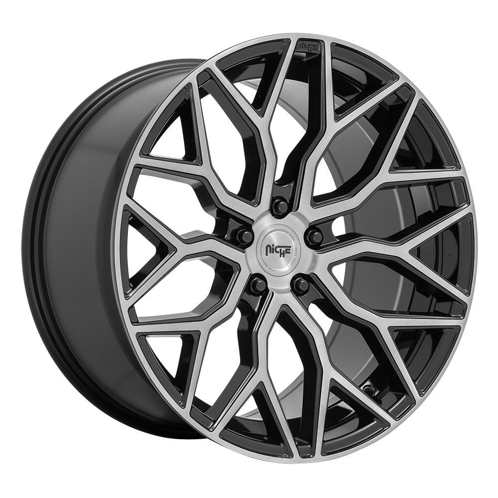 Niche Mazzanti M262 20x10.5 5x112 40 ET 66.5 CB Gloss Black with Brushed Face