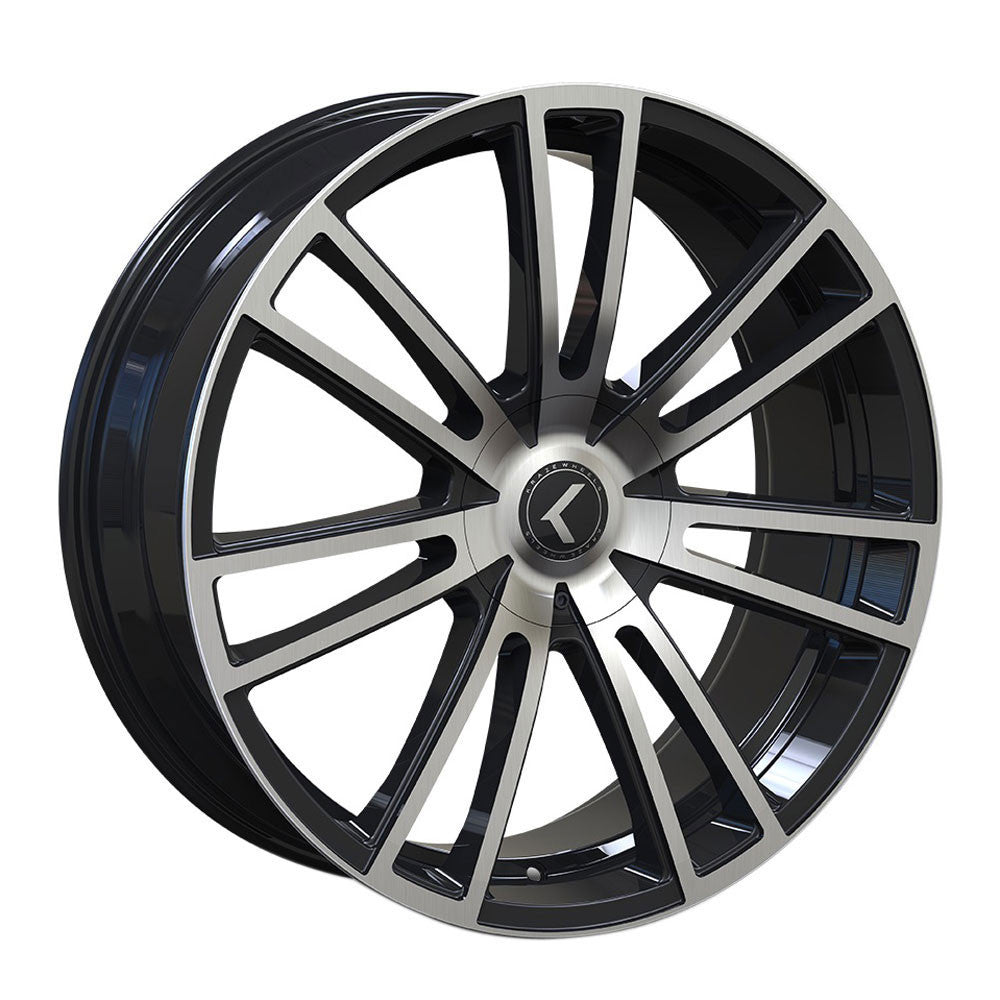 Kraze KR183 Spectra 22x8.5 5x114.3/5x120 38 ET 74.1 CB Gloss Black Machined