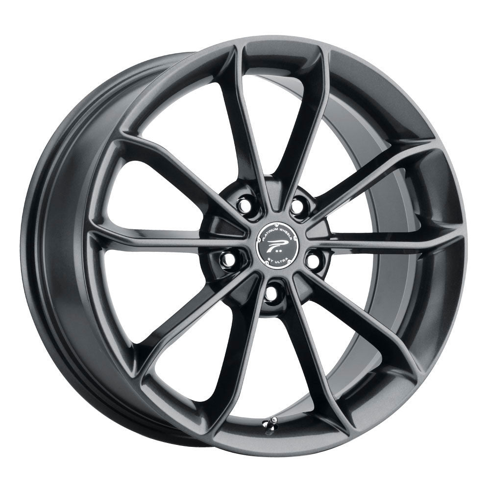 Platinum 457GN Revelation 16x7 5x114.3 40 ET 72.56 CB Gloss Gunmetal Gray w/ Clear Coat