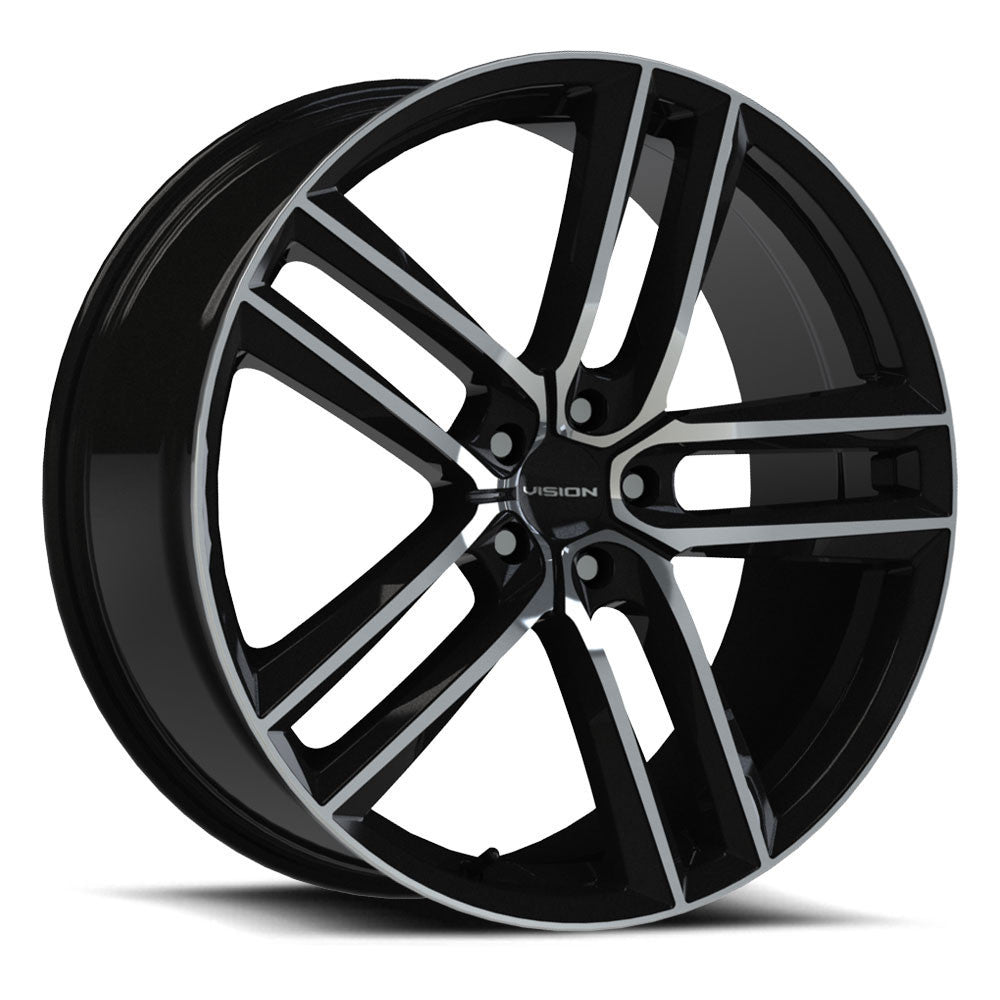 Vision 475 Clutch 18x8.5 5x108 38 ET 73.1 CB Gloss Black Machined Face
