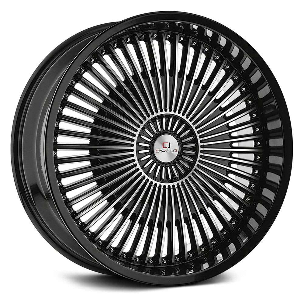 Cavallo CLV-41 18x8 5x114.3/5x120 35 ET 74.1 CB Gloss Black Machined