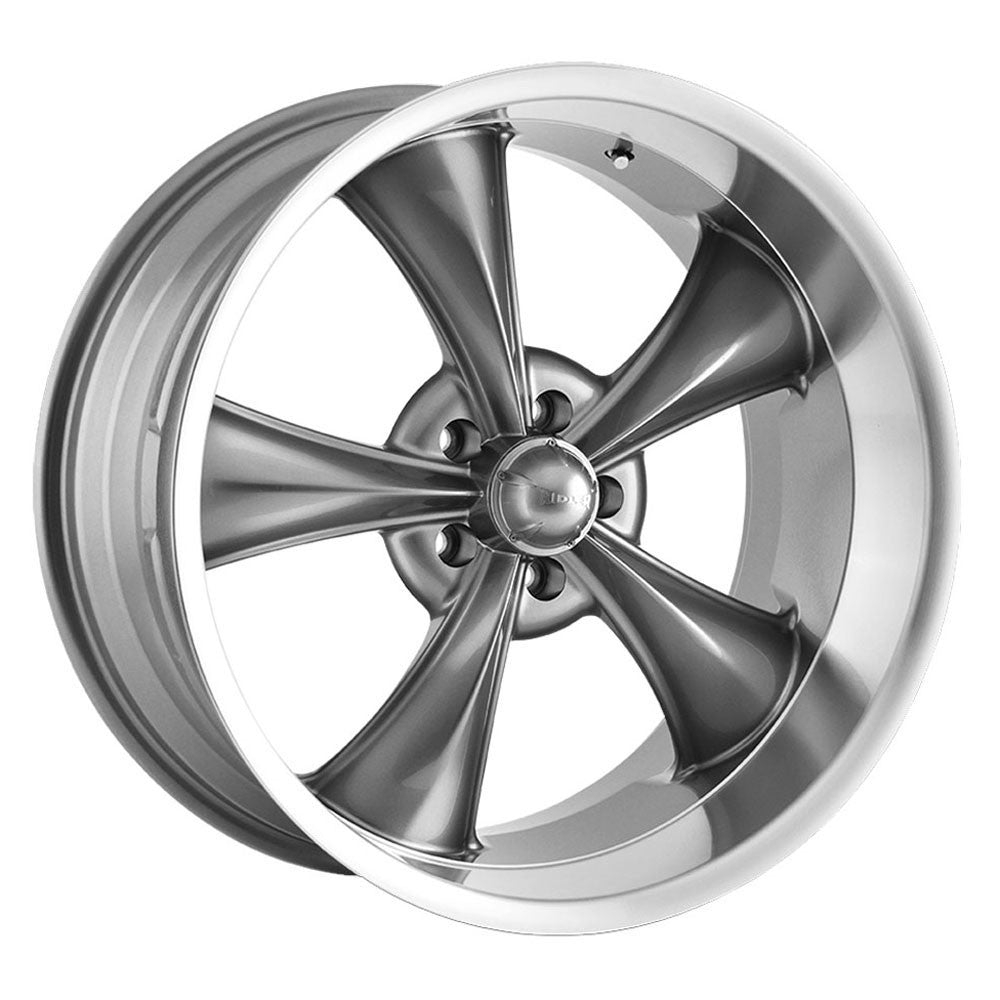 Ridler 695 17x7 5x114.3 0 ET 83.8 CB Gray w/ Machined Lip
