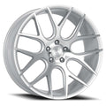 Dolce Monza 20x8.5 5x120 28 ET 72.56 CB Gloss Silver/Machined Face