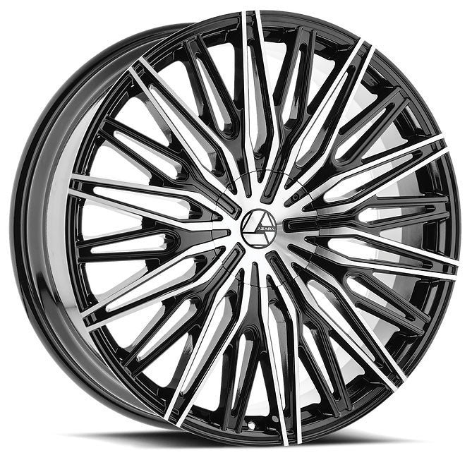 Azara AZA 522 22x9.5 6x135/6x139.7 25 ET 108 CB Gloss Black Machined