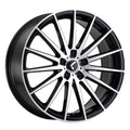 Kraze 191 Stunna 22x8.5 5x115 38 ET 72.56 CB Gloss Black with Machined Face