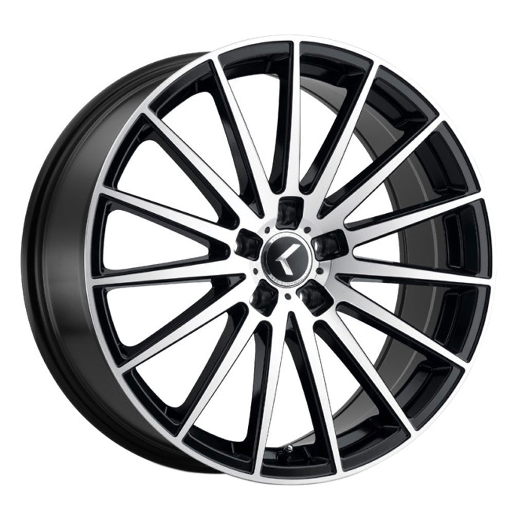 Kraze 191 Stunna 22x8.5 5x115 38 ET 72.56 CB Gloss Black with Machined Face