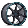 Rotiform BPU RC208 19x8.5 5x100 35 ET 66.6 CB Gloss Black w/Teal Stripe