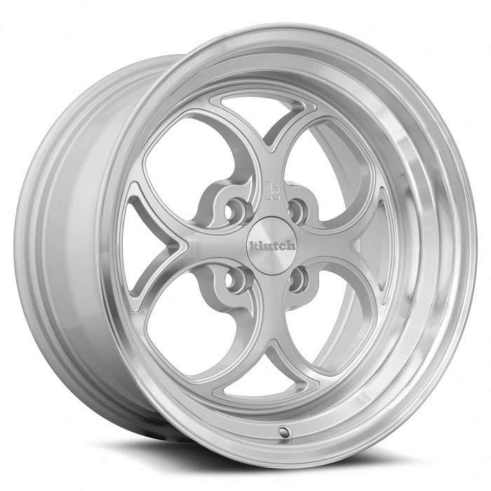 Klutch SL2 15x8.5 4x100 17 ET 73.1 CB Silver Machined
