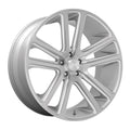 Dub Flex (S257) 24x10 6x135 30 ET 87.1 CB Silver with Brushed Face