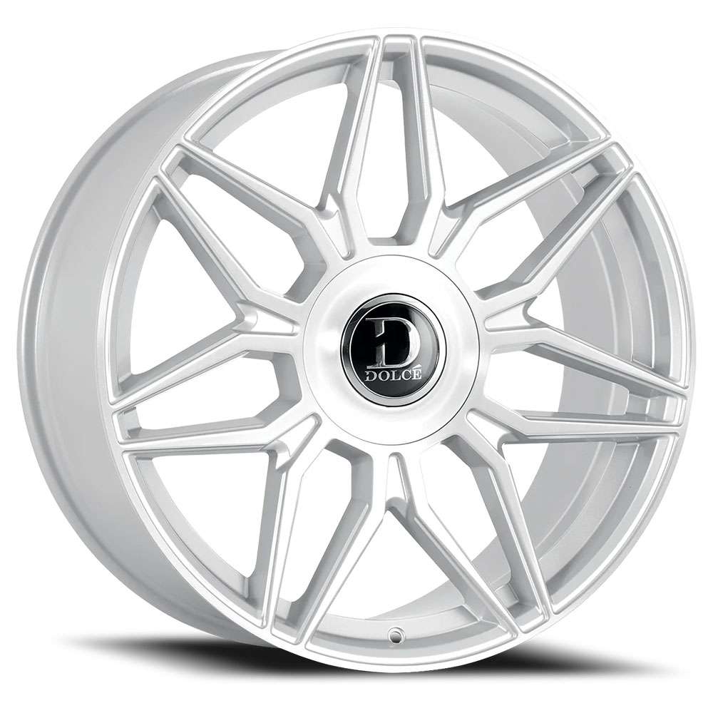 Dolce Verona 22x9.5 6x135 / 6x139.7 35 ET 87.1 CB Gloss Silver/Brushed Face