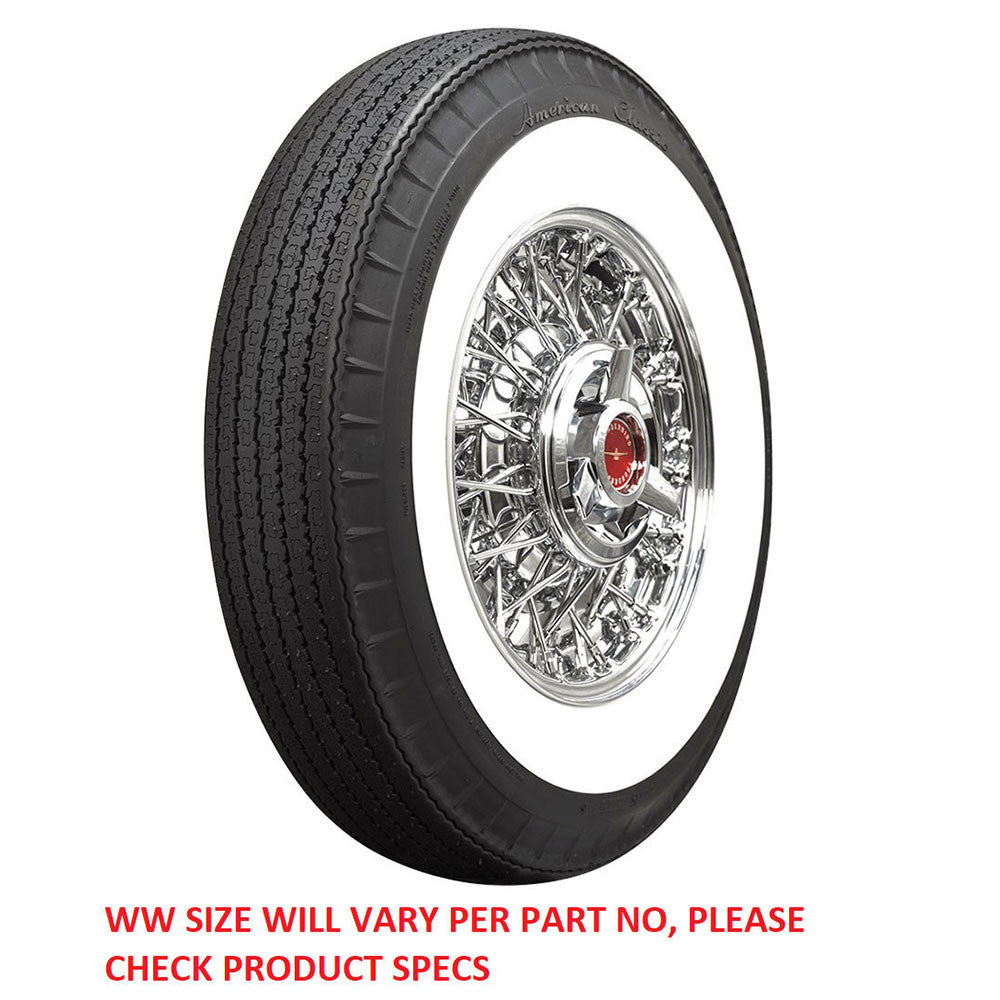 American Classic Wide Whitewall Bias Look Radial 650R13 85S WW