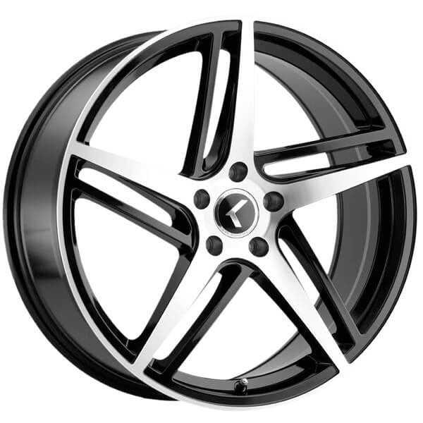 Kraze KR195 Milano 20x8.5 5x108 38 ET 63.5 CB Black Machined