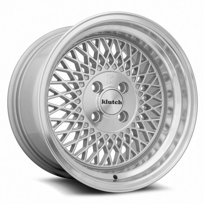 Klutch SL1 16x8 4x100 15 ET 73.1 CB Silver Machined Lip