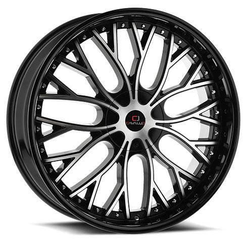 Cavallo CLV-33 22x8.5 5x114.3/5x120 38 ET 74.1 CB Gloss Black Machined