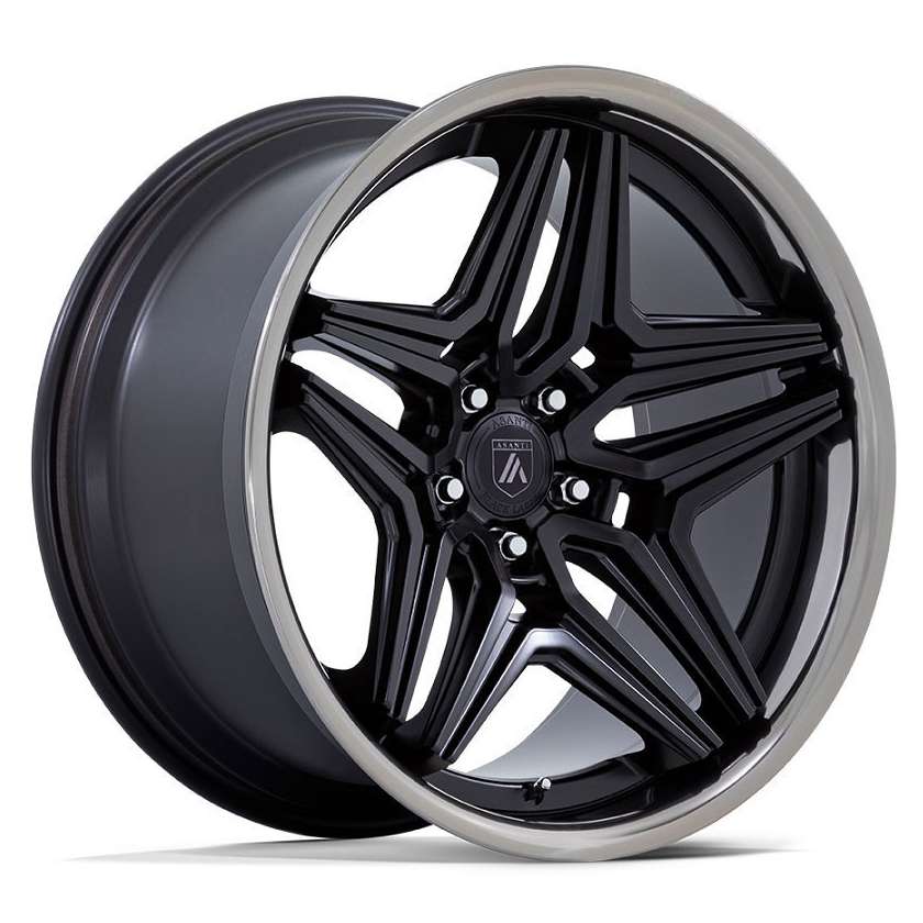 Asanti ABL-46 Duke 20x9 5x120 15 ET 74.1 CB Satin Black w/DDT Lip