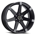 Vision 9042 Sultan 24x9.5 6x135 25 ET 87.1 CB Matte Black w/Anthracite Spoke Ends