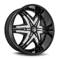 Diablo Elite 22x9.5 Blank 5 Lug/Blank 6 Lug 35 ET 73.1 CB Black Chrome Inserts