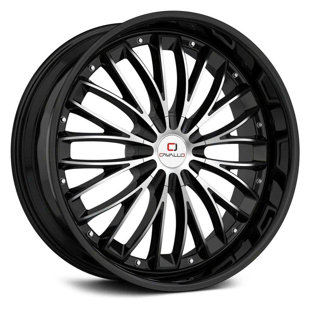 Cavallo CLV-42 18x8 5x114.3/5x120 35 ET 74.1 CB Gloss Black Machined