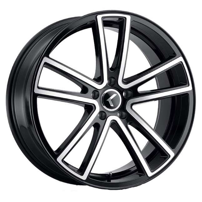 Kraze KR194 Cosmos 18x8 5x120 40 ET 74.1 CB Gloss Black with Machined Face