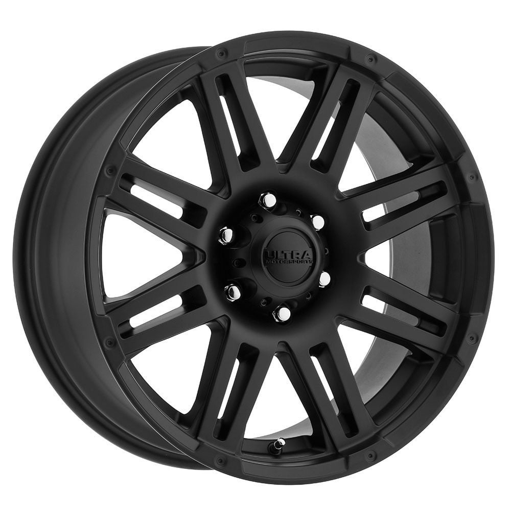 Ultra 226 16x8 6x114.3 10 ET 71.8 CB Machine Satin Black w/ Gloss Black Logo & Satin Clear Coat