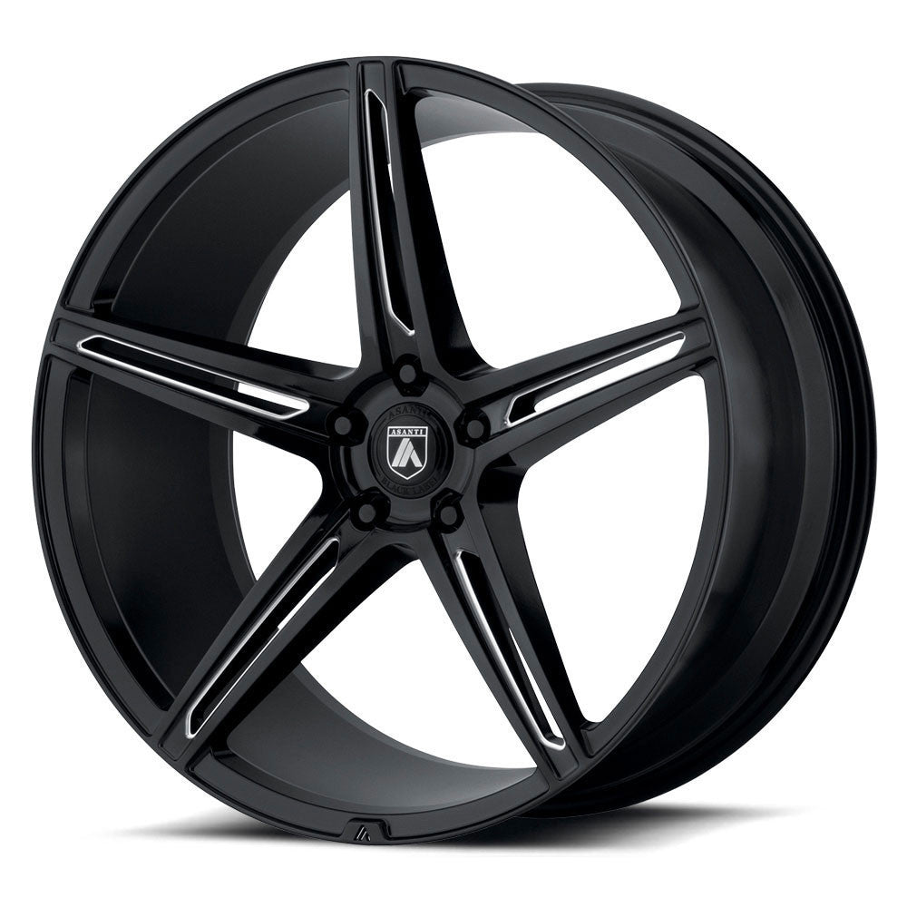 Asanti ABL-22 Alpha 5 20x10.5 Blank 5 Lug 20 ET 72.56 CB Gloss Black Milled