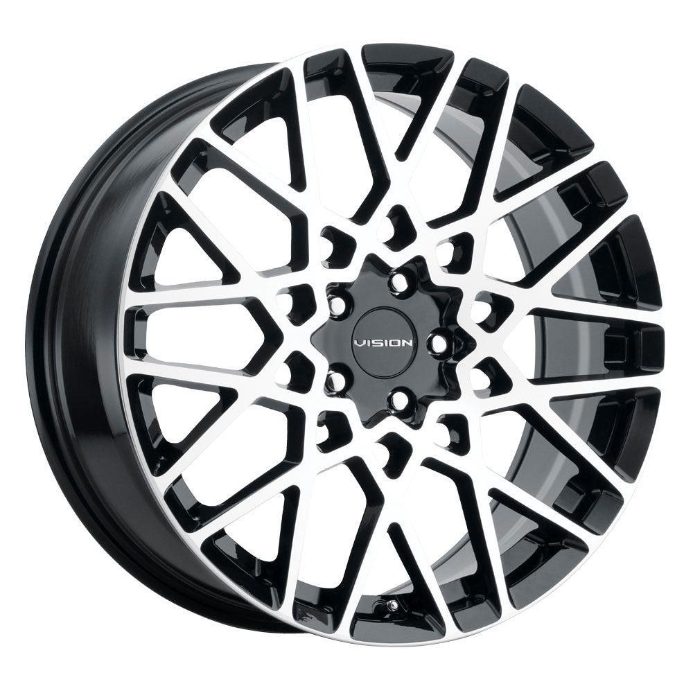 Vision 474 Recoil 17x8 5x114.3 38 ET 73.1 CB Gloss Black Machined Face