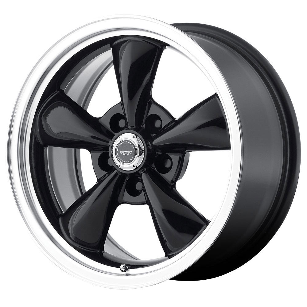 American Racing AR105M Torq Thrust M 16x7 5x114.3 35 ET 72.56 CB Gloss Black with Machined Lip